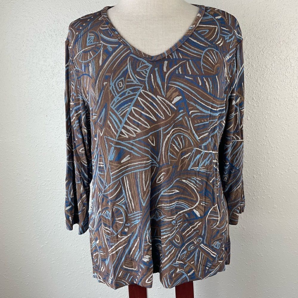 Wear It Three Quarter Sleeve Top Size 2 (M) EUC